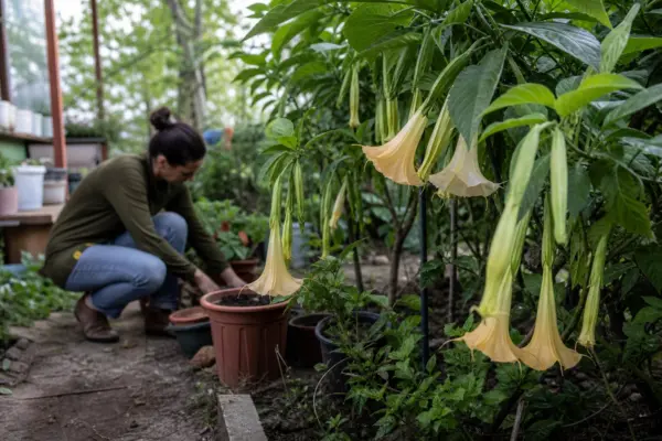 Trâmbița îngerilor (Brugmansia suaveolens) – condiții de creștere, plantare și îngrijire