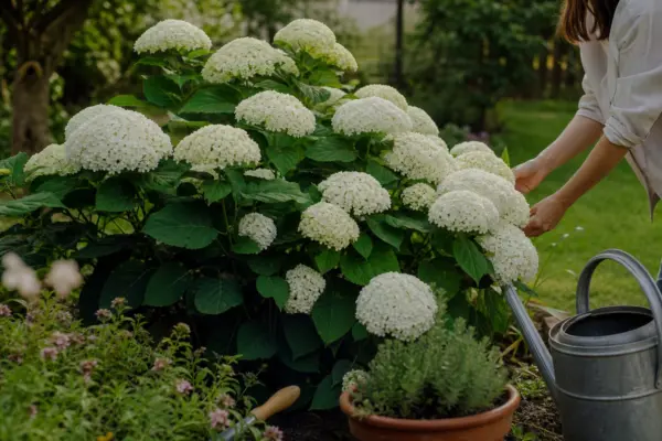 Hortensie Annabelle (Hydrangea arborescens) – de la plantare la întreținerea de zi cu zi